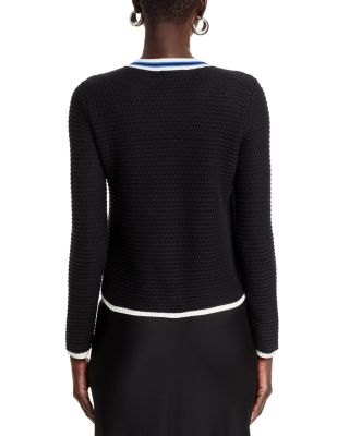 Long Sleeve Button Up Crewneck Cardigan