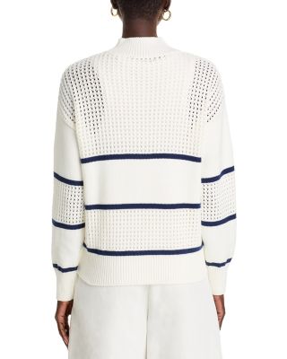 Striped Mixed Knit Sweater