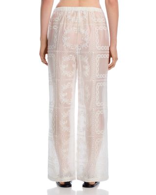 Embroidered Swim Cover-Up Pants - Exclusive