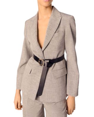 Maje - Belted Suit Jacket