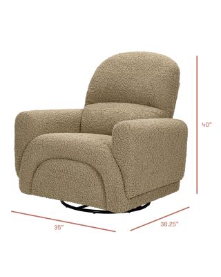 Rainbow Recliner and Swivel Glider in Teddy Loop