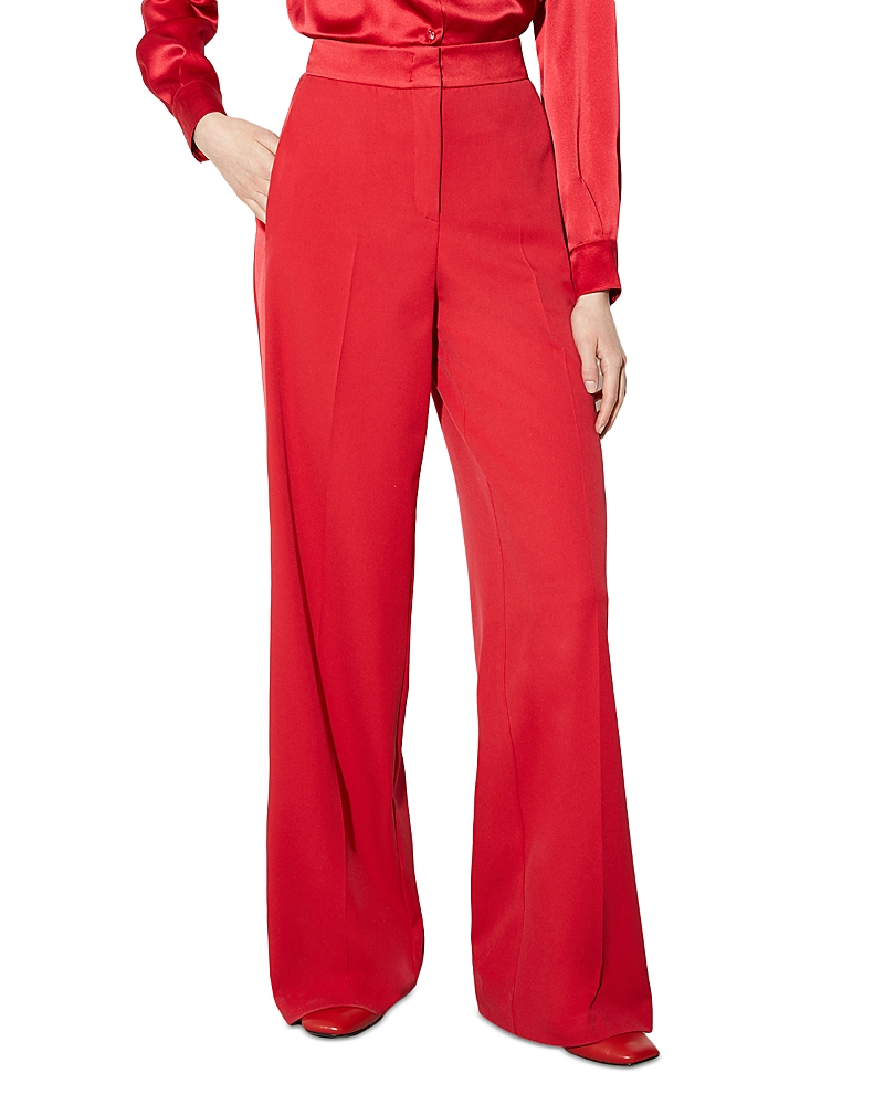 Max & Co . Woman Pants Magenta Size Xl Viscose, Polyamide, Elastane In Red