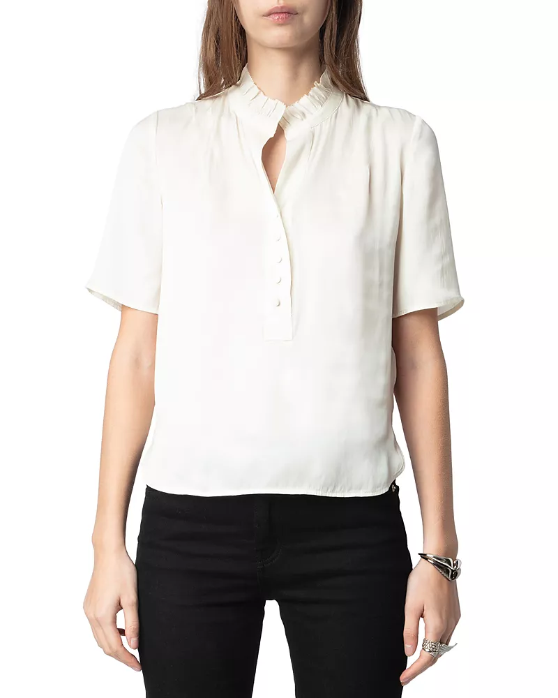 Zadig & Voltaire Topher Satin Top