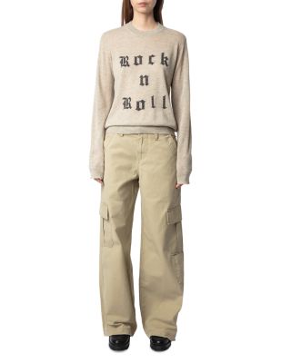 Ivy Rock N Roll Graphic Cashmere Sweater 