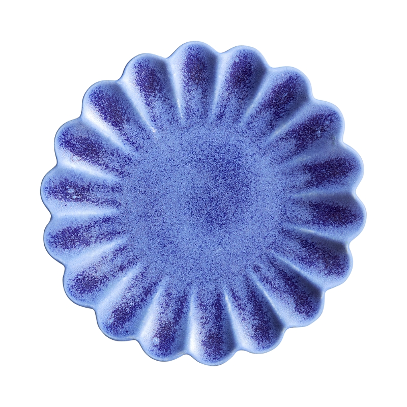 Lemieux Et Cie Dhalia Stoneware Salad Plate, Set Of 4 In Blue