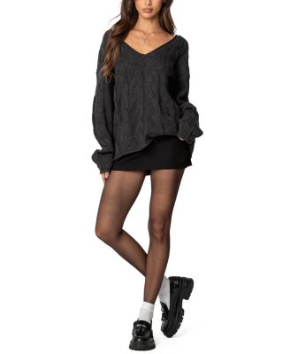 Inga Oversized Cable Knit Sweater