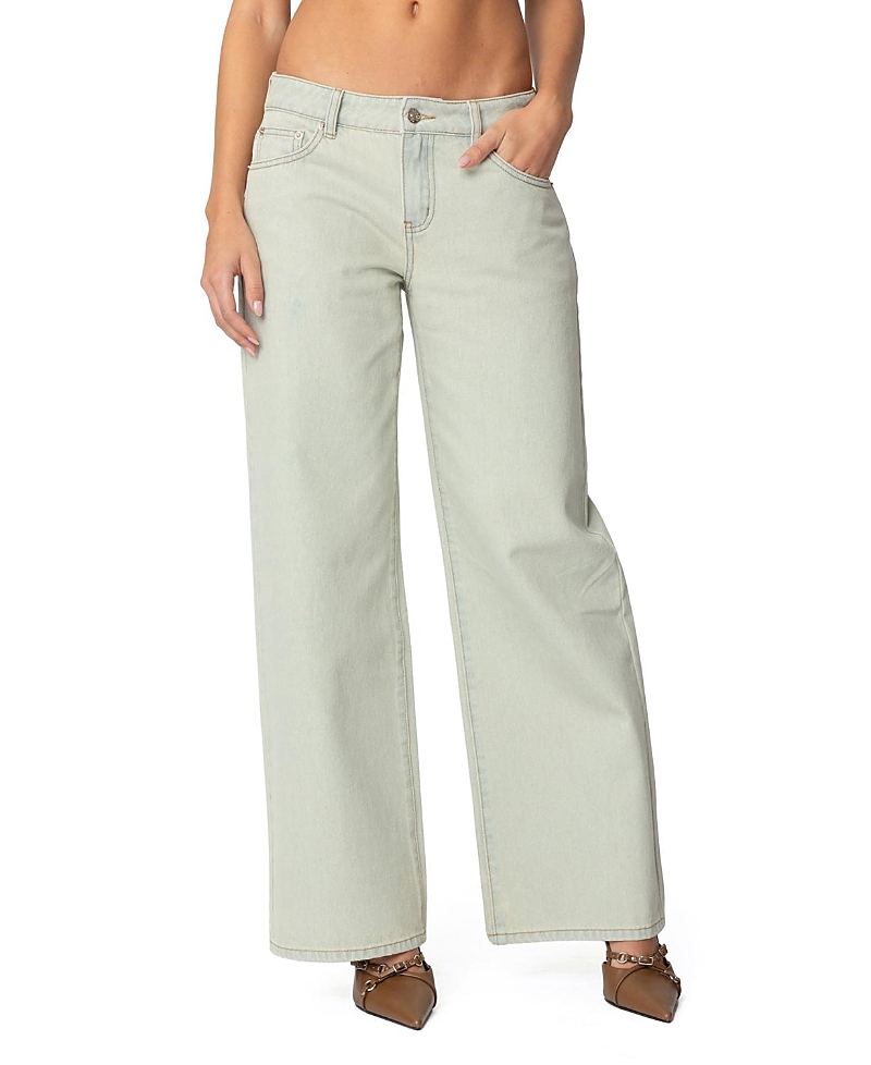 Edikted Raelynn Washed Low Rise Jeans