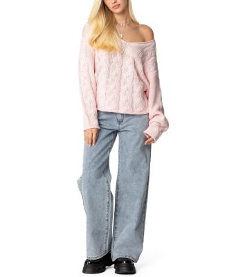 Inga Oversized Cable Knit Sweater