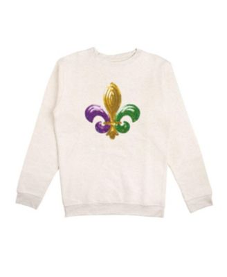 Sweet Wink - Women's Mardi Gras Fleur De Lis Patch Adult Sweatshirt