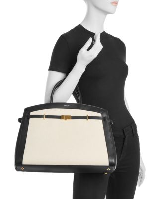 The Hudson Canvas &amp; Leather Top Handle Bag