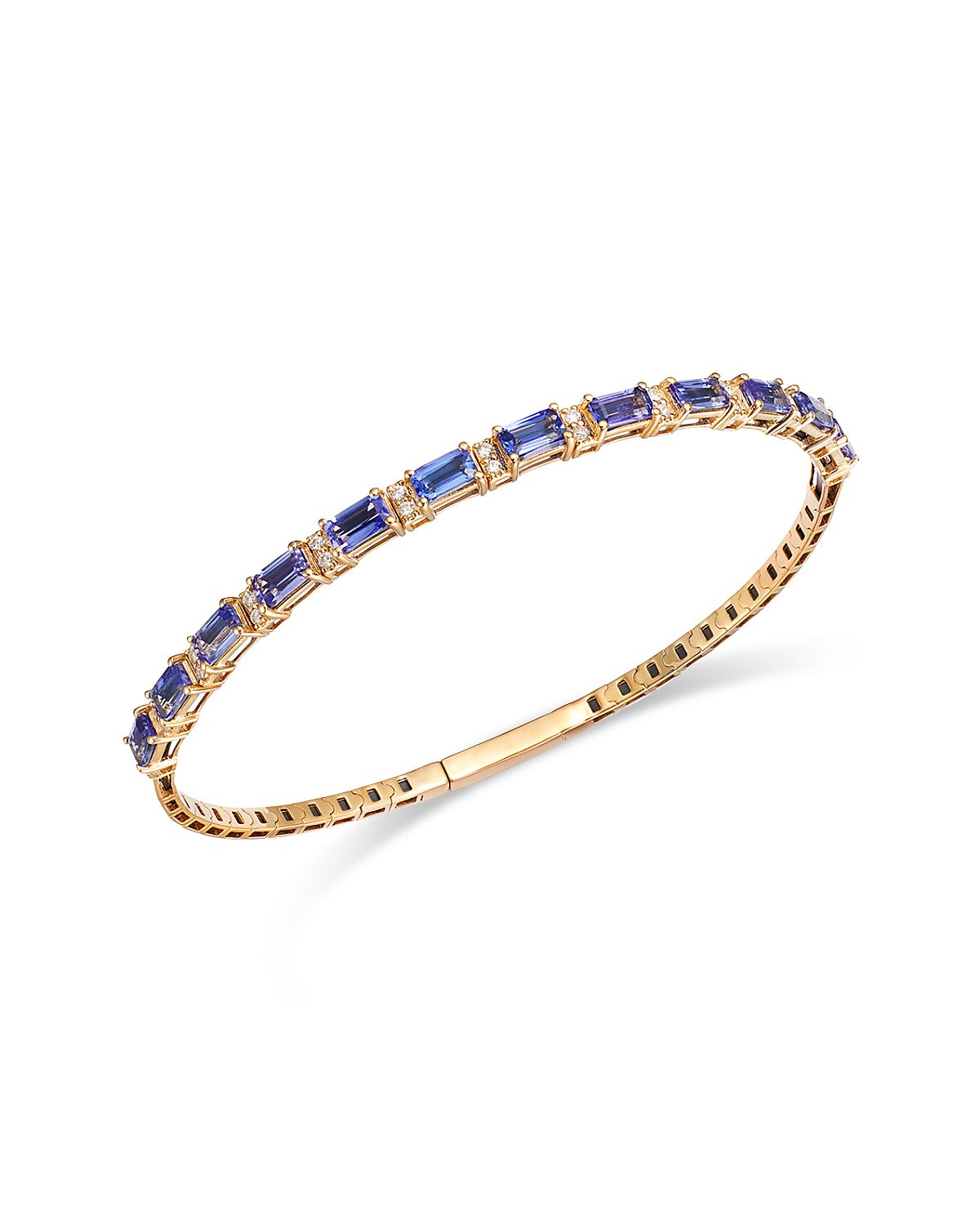Bloomingdale's Fine Collection Tanzanite & Diamond Tennis Bracelet