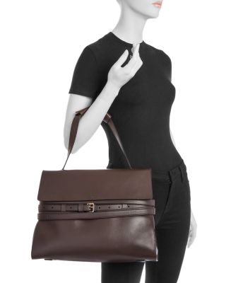 Tie Me Leather Top Handle Bag 