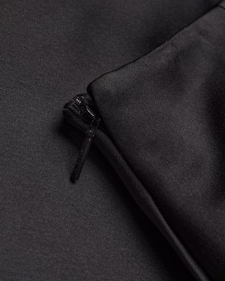 Erva Asymmetric Satin Faux Wrap Skirt