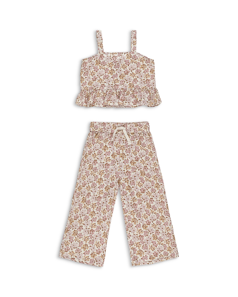 RYLEE + CRU GIRLS' KARLI CROPPED TOP & PANTS SET - LITTLE KID