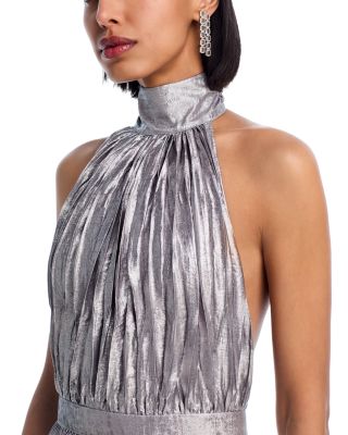 Eden Pleated Halter Dress