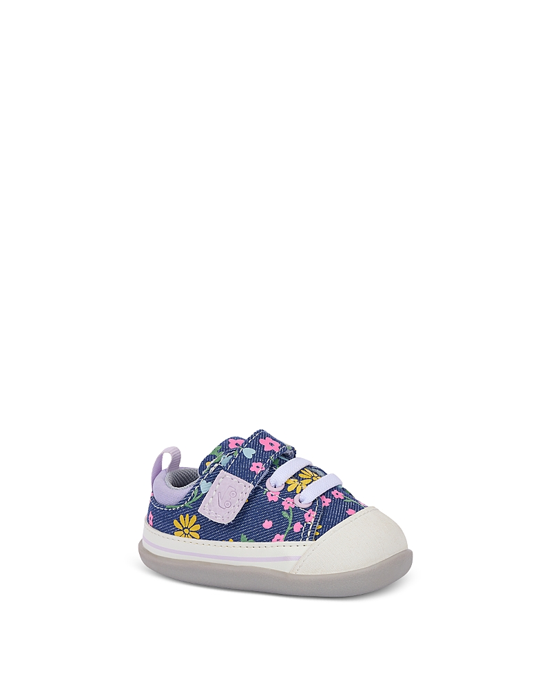 See Kai Run Stevie Floral Print Sneaker In Blue Green