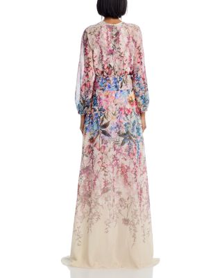Chiffon Floral Print A Line Dress