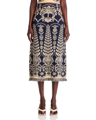 Ainika Tropical Splendor Midi Skirt