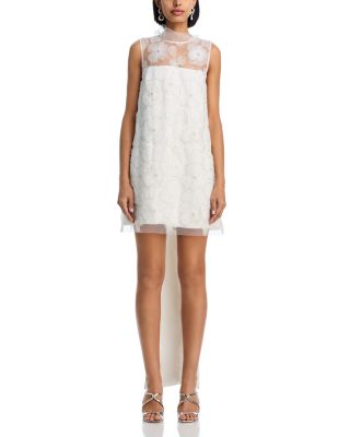 Beaded Tulle Mini Dress