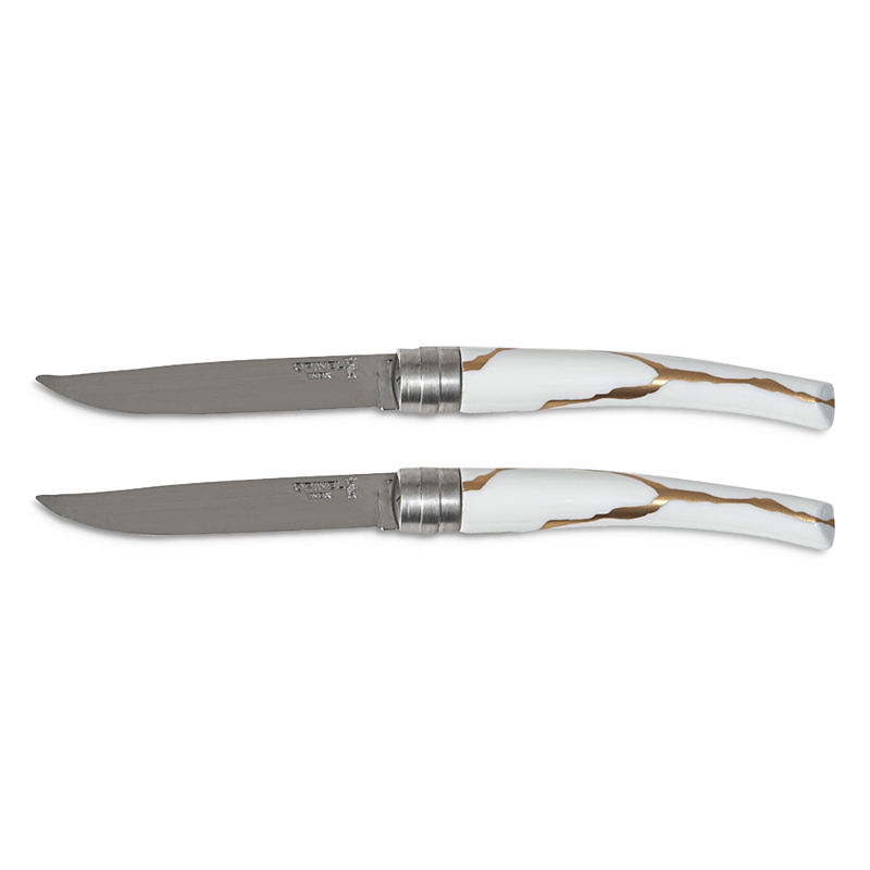 Bernardaud Kintsugi Silver Table Knives, Set Of 2