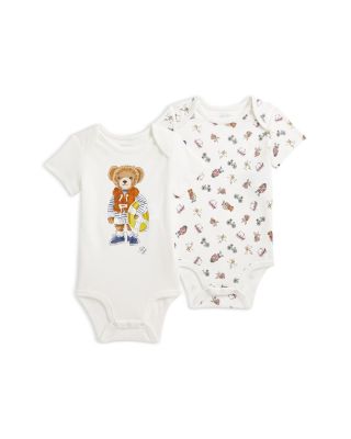 Ralph Lauren - Boys' Polo Bear Cotton Bodysuit, Pack of 2 - Baby