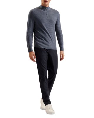 T Stitch Quarter Zip Pullover Sweater