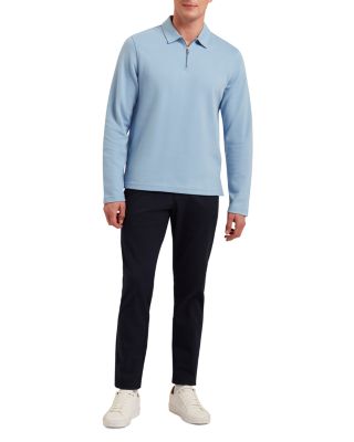 Kalend Textured Quarter Zip Polo Shirt