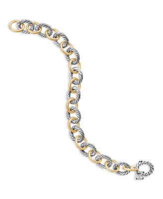 Oval Link Bracelet with Gold, 8"