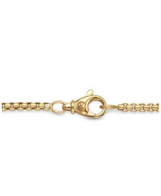 Men&#39;s Box Chain Necklace in 18K Yellow Gold 24&amp;quot;, 2.7mm