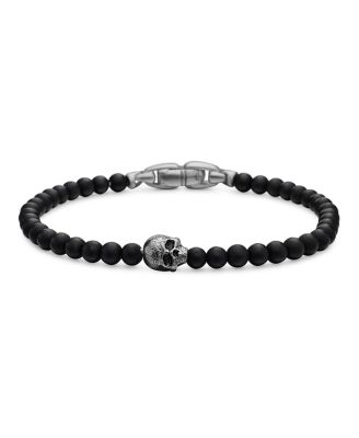 David Yurman - Spiritual Beads Skull Bracelet with Black Onyx in Sterling Silver