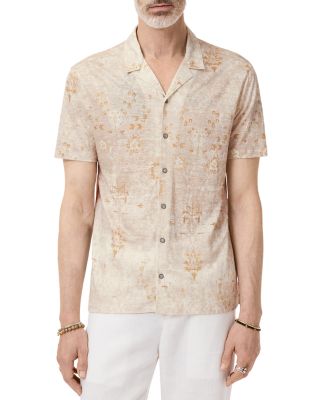 John Varvatos - Espino Linen Printed Camp Shirt