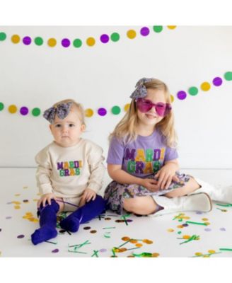 Girls' Mardi Gras Tulle Bow Headband - Baby