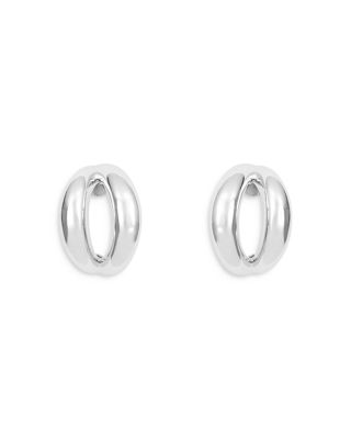 Via Small Open Circle Stud Earrings