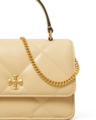 Mini Kira Diamond Quilt Top Handle Chain Wallet