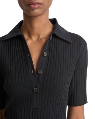 Elbow Sleeve Polo Dress