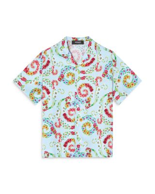 Versace - Boys' Giavanese Floral Barocco Camp Shirt - Little Kid, Big Kid