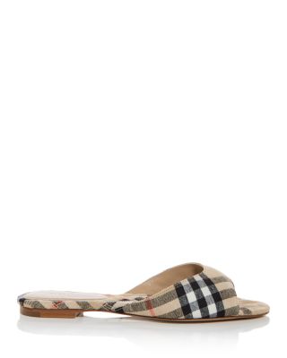 Women's Mews Check Slide Sandals 