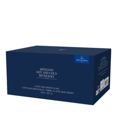 Artesano Hot and Cold Beverages Insulated Large Latte Glass with Handle, Set of 2