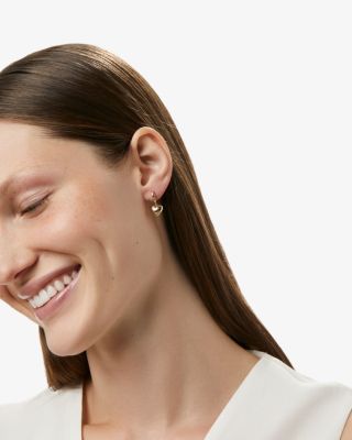 Jessica Puffed Heart Hoops