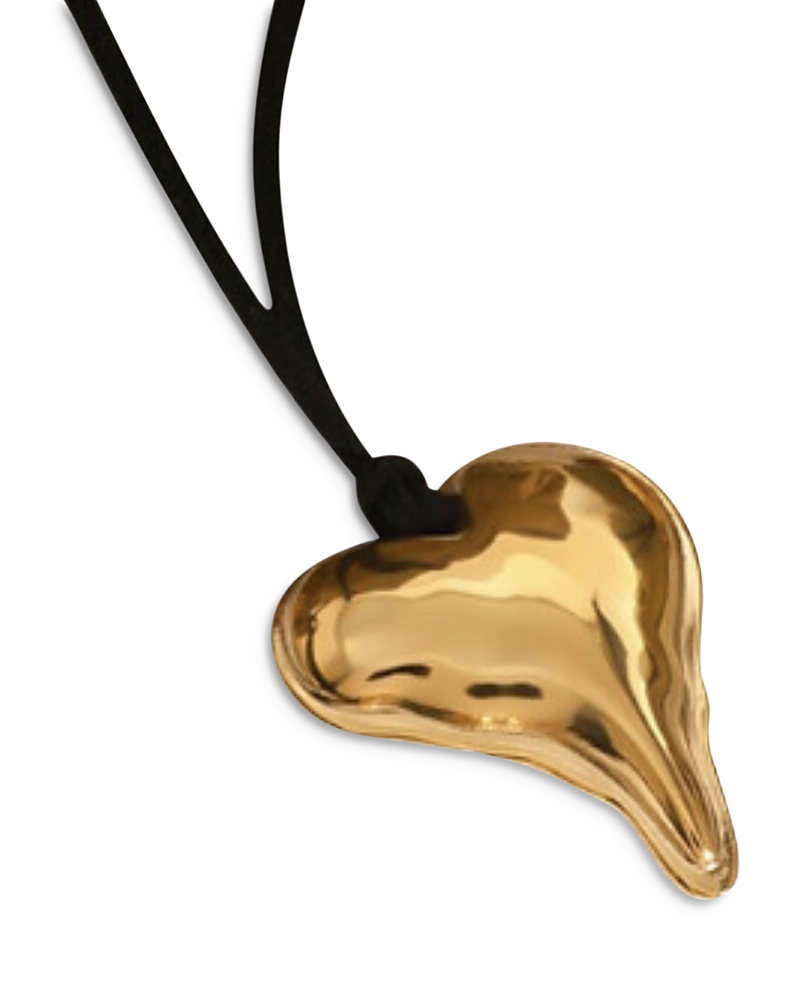 Shop Aqua Heart Pendant Necklace, 17-20 - Exclusive In Black/gold