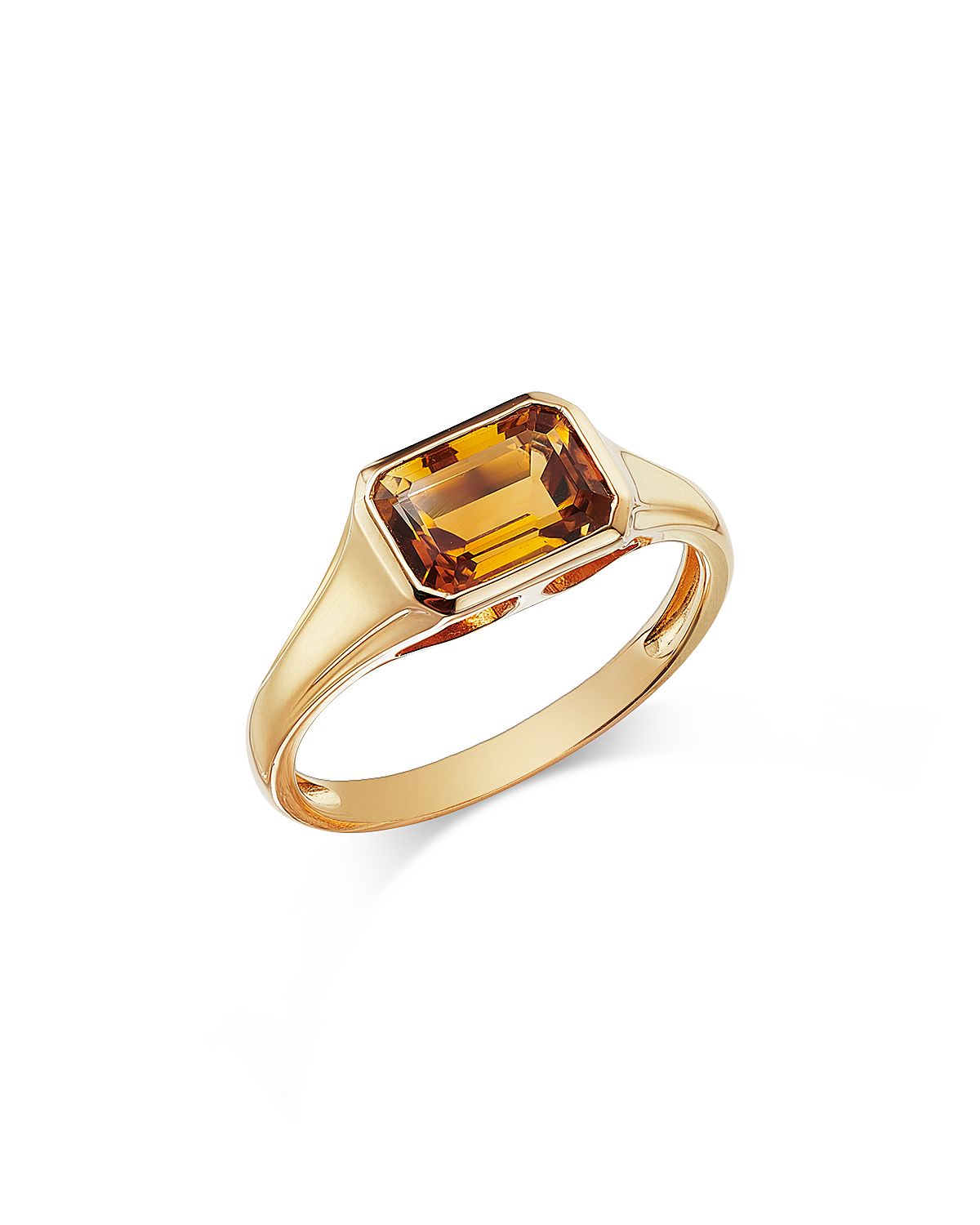 Bloomingdale's Fine Collection Citrine Emerald Cut Ring