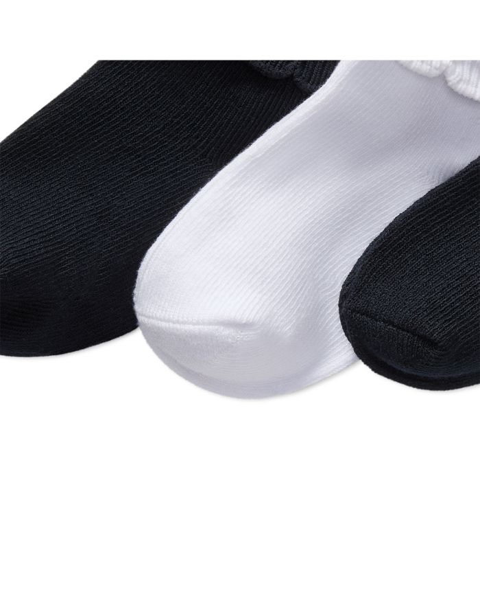 Girls' Scalloped Edge Turn Cuff Socks, Pack of 3 - Baby