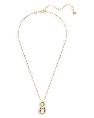 Chroma Multicolor Crystal Reversible Pendant Necklace, 16.5-19.25"