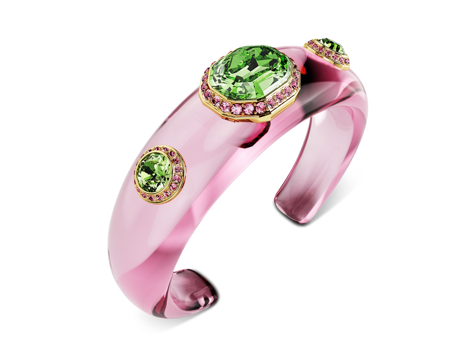 Dulcis Mixed Cut Multicolor Cuff Bracelet — Image 4