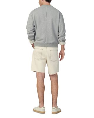 Ecru Straight Fit 7.5" Denim Shorts