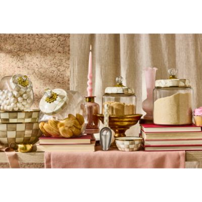 Cookie Jar with Mocha Check Lid