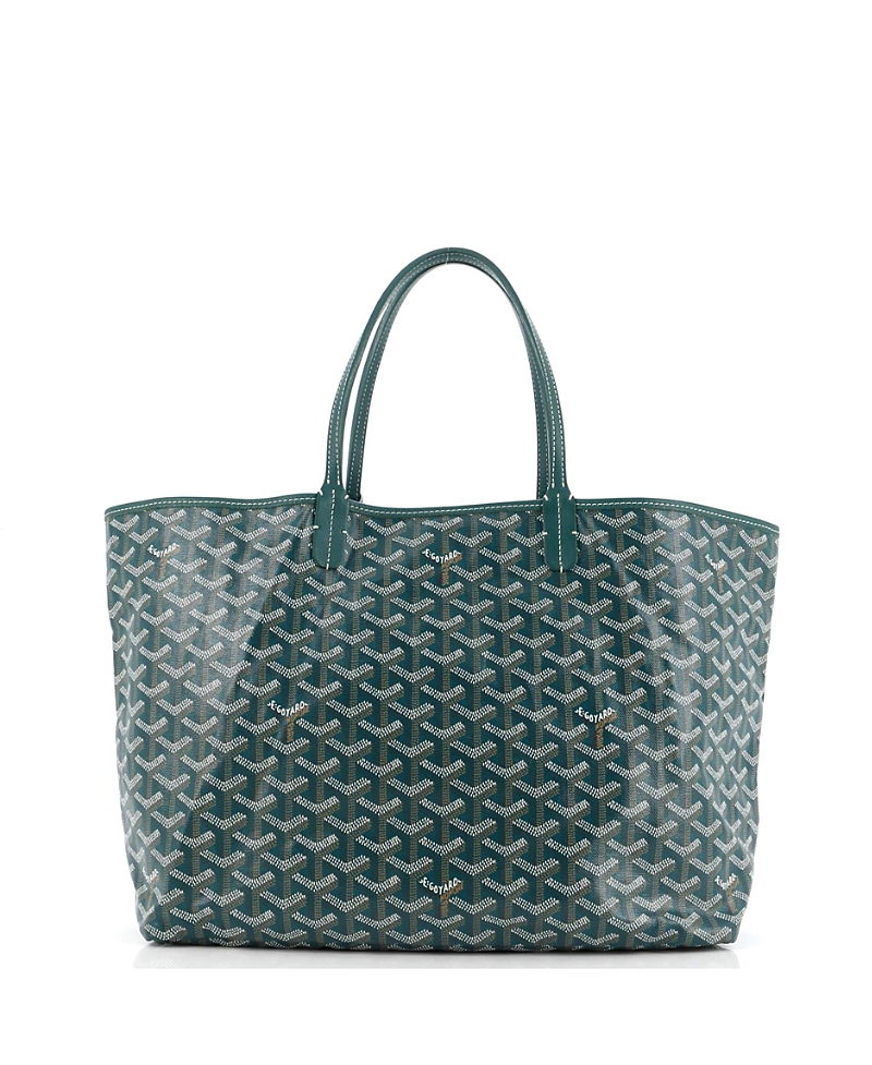 Pre-owned Pre-owned Goyard Goyard Pm Saint Louis Tote Coated Canvas In Green