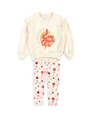 Miles The Label - Girls' Snake Sweatshirt & Leggings Set - Little Kid