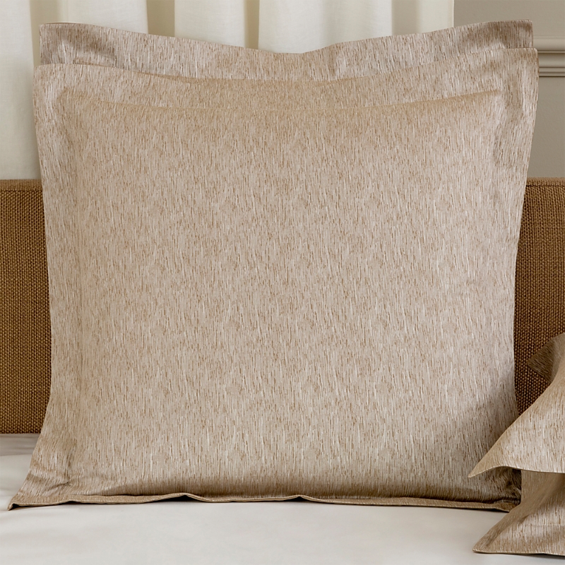 Frette Luxury Reed Sham, Euro In Nut/milk