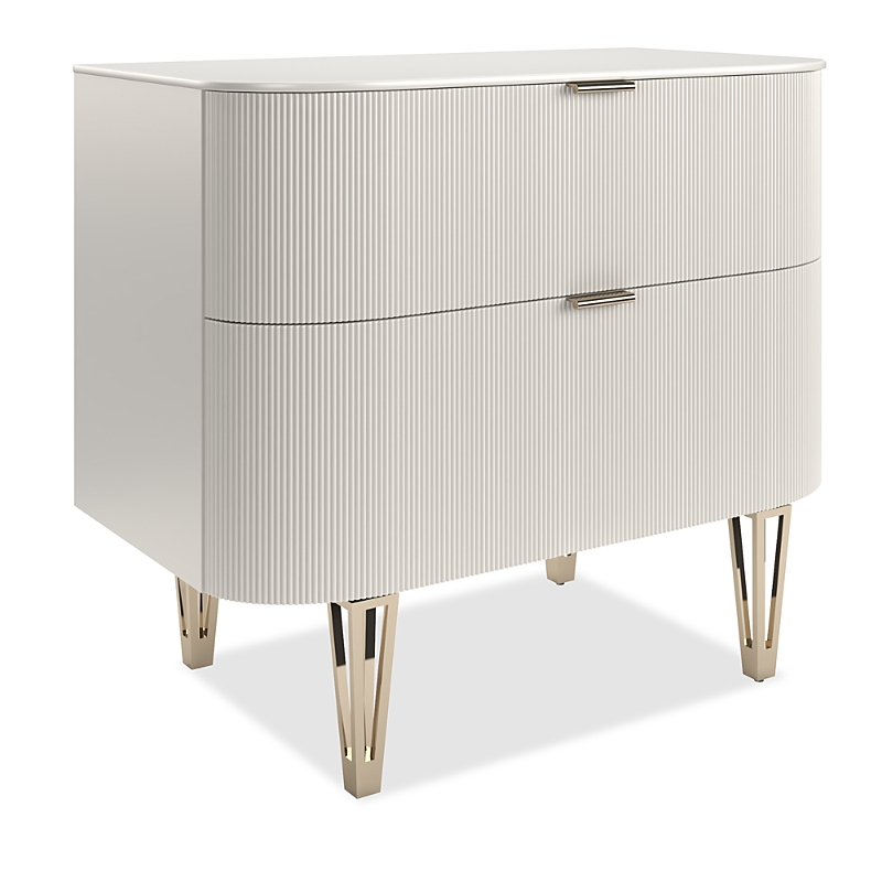 Caracole True Love 32 Nightstand, Matte Pearl In Matte Pearl